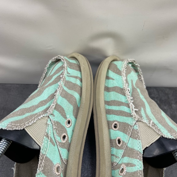 Sanuk Fiona Women’s Shoes Gray Green 8 M Sidewalk Surfer Comfort Loafers - Picture 12 of 15